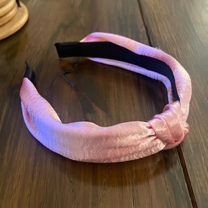 Pink Satin Knot Headband